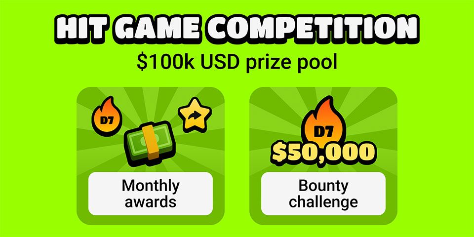 hit game competition 100000 usd dollars hypehype bounty retention virality monetisation banner